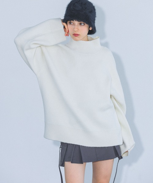 PAGEBOY（ページボーイ）の「ウールMIXマシュマロハイネック（ニット/セーター・レディース・オフホワイト/ブルー/ローズ/ブラック・FREE）」の22枚目の写真