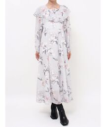 MERCURYDUO | BIGフラワーラッフルカシュクールワンピース(ワンピース)
