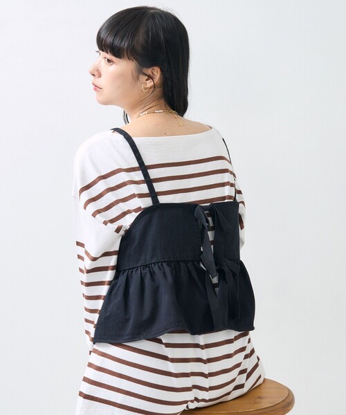 FREAK'S STORE(フリークスストア)の「ミリタリー フリル ビスチェ(キャミソール・レディース・オリーブ/ブラック・フリ-)」の10枚目の写真