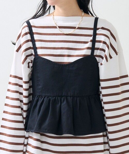 FREAK'S STORE(フリークスストア)の「ミリタリー フリル ビスチェ(キャミソール・レディース・オリーブ/ブラック・フリ-)」の12枚目の写真