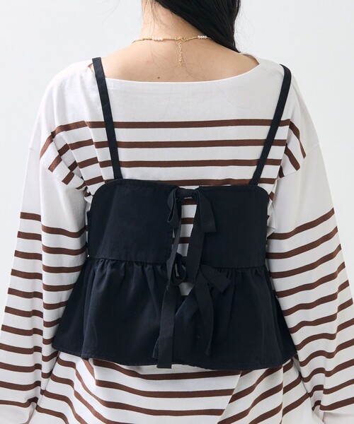 FREAK'S STORE(フリークスストア)の「ミリタリー フリル ビスチェ(キャミソール・レディース・オリーブ/ブラック・フリ-)」の14枚目の写真