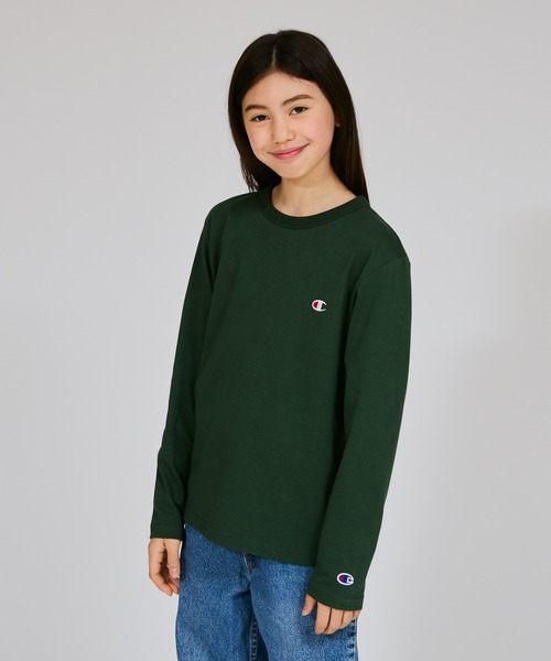 Champion(チャンピオン)の「【Champion/チャンピオン】キッズ ベーシック ロングスリーブTシャツ(Tシャツ/カットソー・キッズ・ブラック/ネイビー/オフホワイト/グレー/オートミール/アーミー・150/110/130/120/160/100/140)」の5枚目の写真