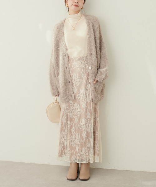 natural couture(ナチュラルクチュール)の「シアーテレコタートル(Tシャツ/カットソー・レディース・ボルドー/ブラック/グリーン/オフホワイト・FREE)」の9枚目の写真