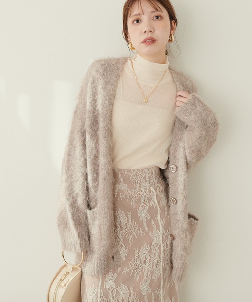 natural couture(ナチュラルクチュール)の「シアーテレコタートル(Tシャツ/カットソー・レディース・ボルドー/ブラック/グリーン/オフホワイト・FREE)」の8枚目の写真