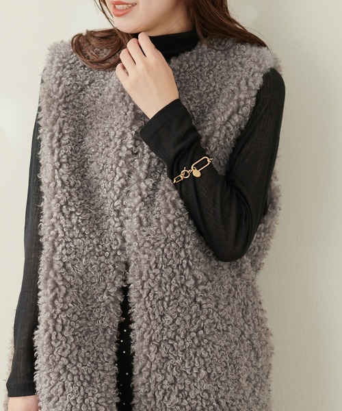 natural couture(ナチュラルクチュール)の「シアーテレコタートル(Tシャツ/カットソー・レディース・ボルドー/ブラック/グリーン/オフホワイト・FREE)」の11枚目の写真