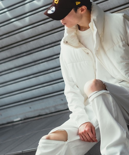 improves(インプローブス)の「ヒザZIP ワイド ケミカルデニム/ツイル バギーパンツ(デニムパンツ・メンズ・ケミカルウォッシュ/ホワイト/ブラック/ブラック系・MEDIUM/LARGE)」の6枚目の写真