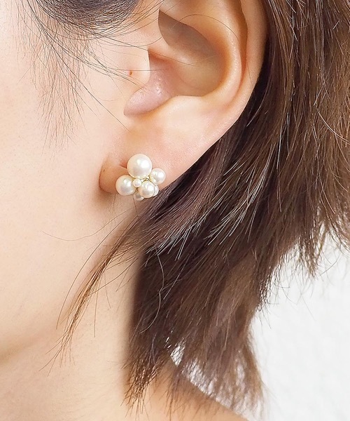 itam(アイタム)の「【itam】アイタム /パールセラミックポストピアス / 金属アレルギー対応ピアス(ピアス(両耳用)・レディース・ゴールド・FREE)」の5枚目の写真