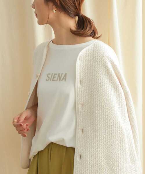 URBAN RESEARCH DOORS（アーバンリサーチドアーズ）の「刺しゅうロゴロングスリーブTシャツ（Tシャツ/カットソー・レディース・ネイビー/ベージュ系その他・MEDIUM）」の2枚目の写真