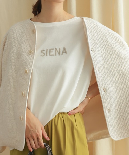 URBAN RESEARCH DOORS（アーバンリサーチドアーズ）の「刺しゅうロゴロングスリーブTシャツ（Tシャツ/カットソー・レディース・ネイビー/ベージュ系その他・MEDIUM）」の3枚目の写真