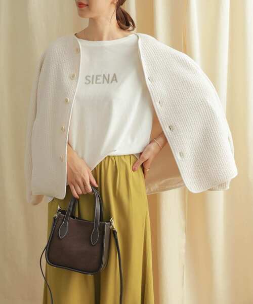 URBAN RESEARCH DOORS（アーバンリサーチドアーズ）の「刺しゅうロゴロングスリーブTシャツ（Tシャツ/カットソー・レディース・ネイビー/ベージュ系その他・MEDIUM）」の4枚目の写真