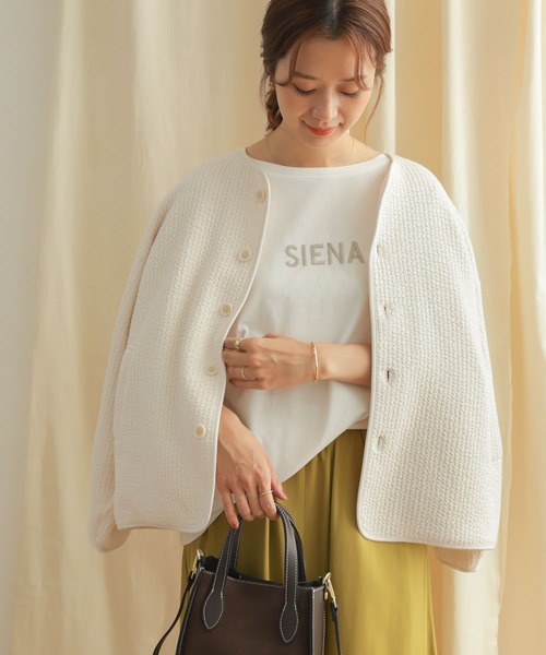 URBAN RESEARCH DOORS（アーバンリサーチドアーズ）の「刺しゅうロゴロングスリーブTシャツ（Tシャツ/カットソー・レディース・ネイビー/ベージュ系その他・MEDIUM）」の5枚目の写真