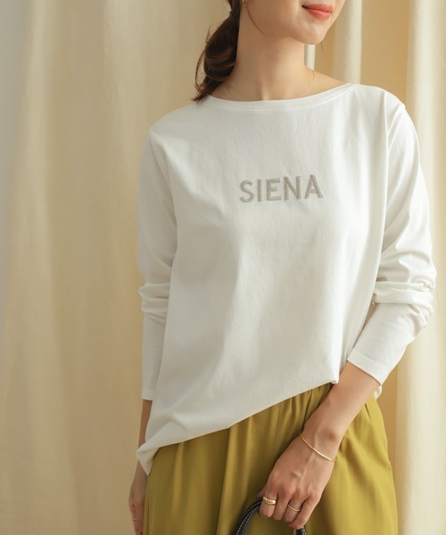 URBAN RESEARCH DOORS（アーバンリサーチドアーズ）の「刺しゅうロゴロングスリーブTシャツ（Tシャツ/カットソー・レディース・ネイビー/ベージュ系その他・MEDIUM）」の11枚目の写真