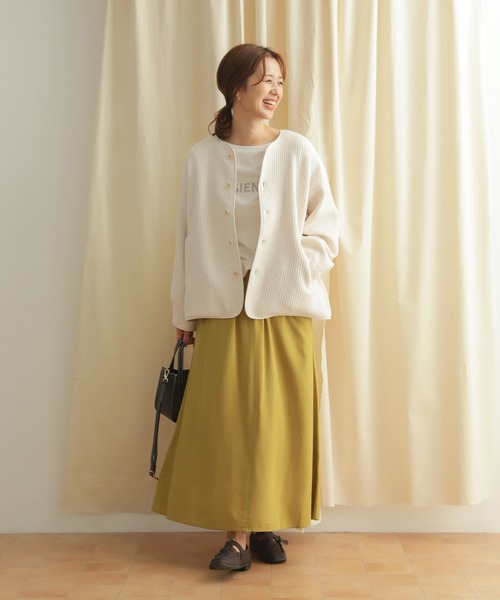 URBAN RESEARCH DOORS（アーバンリサーチドアーズ）の「刺しゅうロゴロングスリーブTシャツ（Tシャツ/カットソー・レディース・ネイビー/ベージュ系その他・MEDIUM）」の13枚目の写真