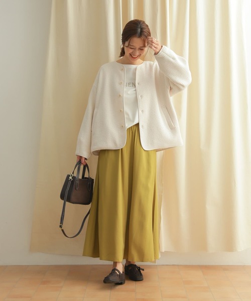 URBAN RESEARCH DOORS（アーバンリサーチドアーズ）の「刺しゅうロゴロングスリーブTシャツ（Tシャツ/カットソー・レディース・ネイビー/ベージュ系その他・MEDIUM）」の14枚目の写真