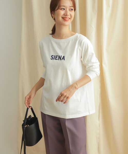 URBAN RESEARCH DOORS（アーバンリサーチドアーズ）の「刺しゅうロゴロングスリーブTシャツ（Tシャツ/カットソー・レディース・ネイビー/ベージュ系その他・MEDIUM）」の17枚目の写真