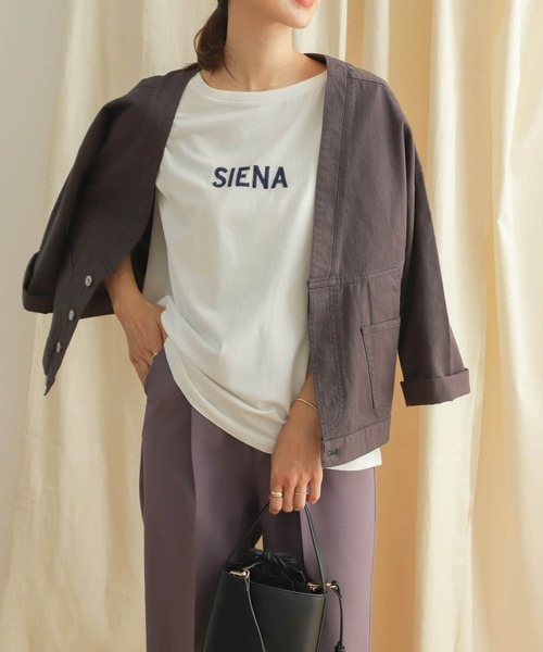 URBAN RESEARCH DOORS（アーバンリサーチドアーズ）の「刺しゅうロゴロングスリーブTシャツ（Tシャツ/カットソー・レディース・ネイビー/ベージュ系その他・MEDIUM）」の20枚目の写真