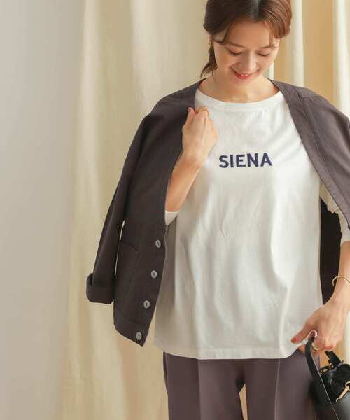 URBAN RESEARCH DOORS（アーバンリサーチドアーズ）の「刺しゅうロゴロングスリーブTシャツ（Tシャツ/カットソー・レディース・ネイビー/ベージュ系その他・MEDIUM）」の22枚目の写真