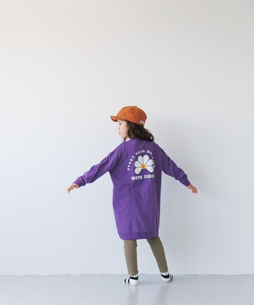 BAYFLOW（ベイフロー）の「アソートロゴビッグワンピース(KIDS)（ワンピース・キッズ・アイボリー/ブラック/パープル/オレンジ・130cm/140cm/110cm/150cm/120cm）」の14枚目の写真