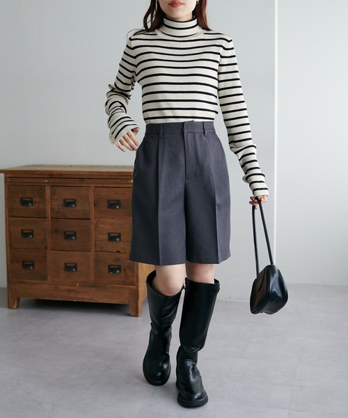 DISCOAT（ディスコート）の「ウールライクショートパンツ（その他パンツ・レディース・ベージュ/ブラック/グレー・FREE）」の13枚目の写真