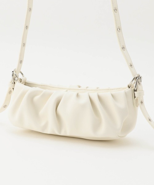 179/WG（イチナナキュウダブルジー）の「ギャザーショルダーBAG（ショルダーバッグ・レディース・オフホワイト/グリーン/ブラック・FREE）」の4枚目の写真