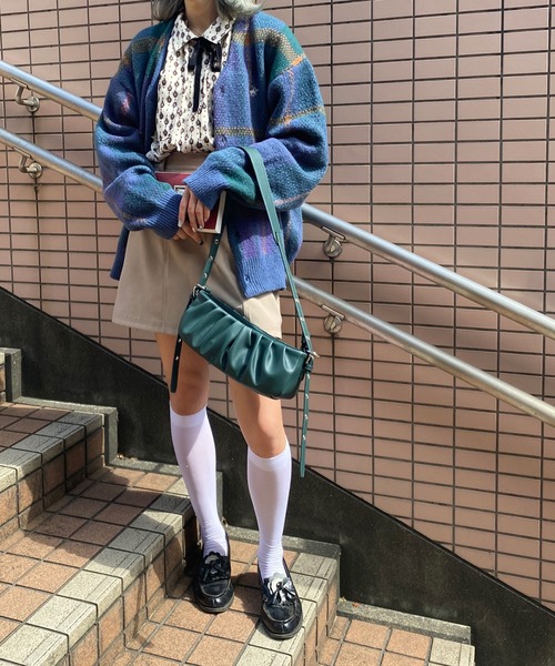 179/WG（イチナナキュウダブルジー）の「ギャザーショルダーBAG（ショルダーバッグ・レディース・オフホワイト/グリーン/ブラック・FREE）」の17枚目の写真