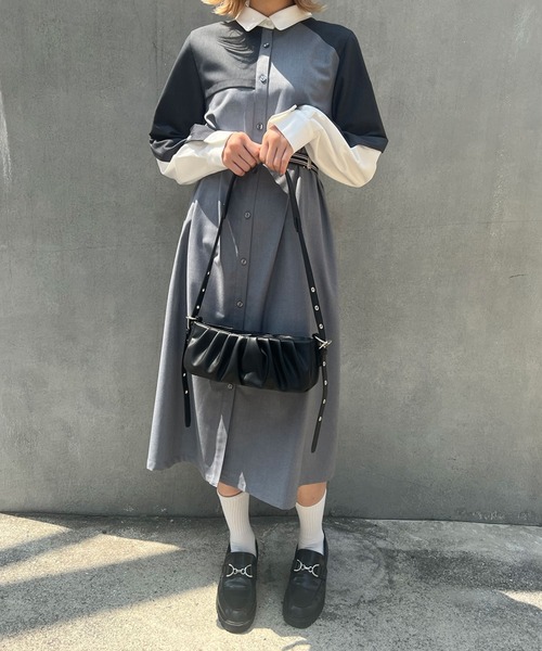 179/WG（イチナナキュウダブルジー）の「ギャザーショルダーBAG（ショルダーバッグ・レディース・オフホワイト/グリーン/ブラック・FREE）」の18枚目の写真