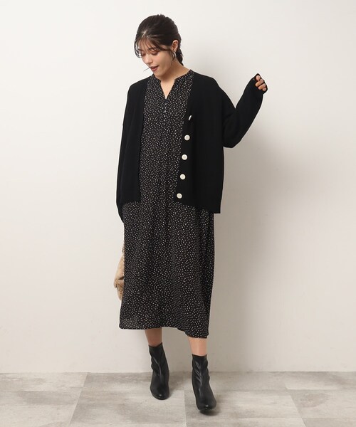 DRESKIP（ドレスキップ）の「◆洗えるもちもちVネックボックスカーディガン（カーディガン/ボレロ・レディース・ブルー/サンドベージュ/オレンジ/ブラック・02/03）」の17枚目の写真