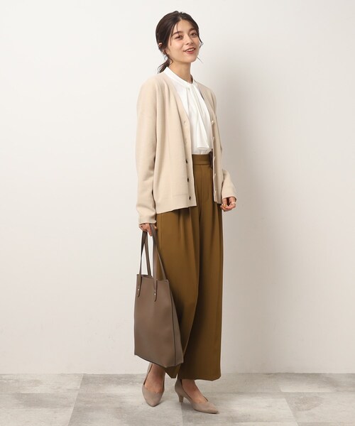 DRESKIP（ドレスキップ）の「◆洗えるもちもちVネックボックスカーディガン（カーディガン/ボレロ・レディース・ブルー/サンドベージュ/オレンジ/ブラック・02/03）」の22枚目の写真