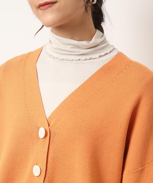 DRESKIP（ドレスキップ）の「◆洗えるもちもちVネックボックスカーディガン（カーディガン/ボレロ・レディース・ブルー/サンドベージュ/オレンジ/ブラック・02/03）」の9枚目の写真