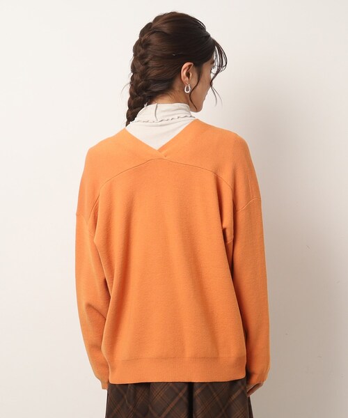 DRESKIP（ドレスキップ）の「◆洗えるもちもちVネックボックスカーディガン（カーディガン/ボレロ・レディース・ブルー/サンドベージュ/オレンジ/ブラック・02/03）」の14枚目の写真