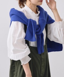 PUAL CE CIN | 襟フリルシャーリングブラウス(シャツ/ブラウス)