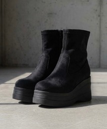 LOVEHUNTER/+8cm 軽量 厚底 トリプルソール ユニセックス ラウンドトゥショートブーツ(1617/1618/1619)