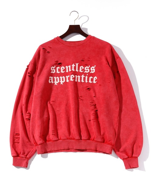 THISIS（ディスイズ）の「硫化染ダメージ加工 裏毛 スウェット レディース（スウェット・レディース・ベージュ/ブラック/レッド・MEDIUM/LARGE/X-LARGE）」の3枚目の写真