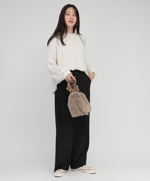 saloon(サルーン)の「SALOON(サルーン)/センタープレスパンツ(その他パンツ・レディース・ベージュ/ブラック/カーキ・MEDIUM/SMALL)」の11枚目の写真