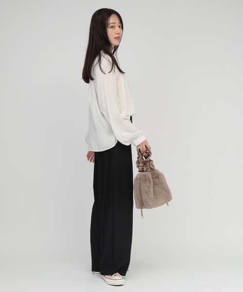 saloon(サルーン)の「SALOON(サルーン)/センタープレスパンツ(その他パンツ・レディース・ベージュ/ブラック/カーキ・MEDIUM/SMALL)」の8枚目の写真