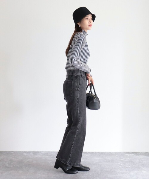 fredy emue（フレディエミュ）の「パール釦リブハイネックプルオーバー（Tシャツ/カットソー・レディース・ブラック/グレー/オフホワイト/ホワイト系その他4・38）」の19枚目の写真