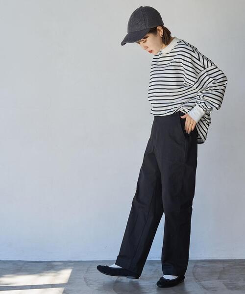 coen（コーエン）の「バックサテンベイカーパンツ（カーゴパンツ・レディース・オリーブ/ブラック・S/M/L）」の7枚目の写真