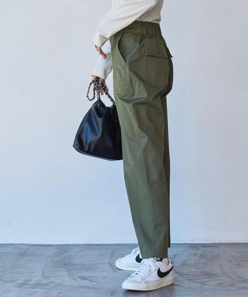coen（コーエン）の「バックサテンベイカーパンツ（カーゴパンツ・レディース・オリーブ/ブラック・S/M/L）」の11枚目の写真