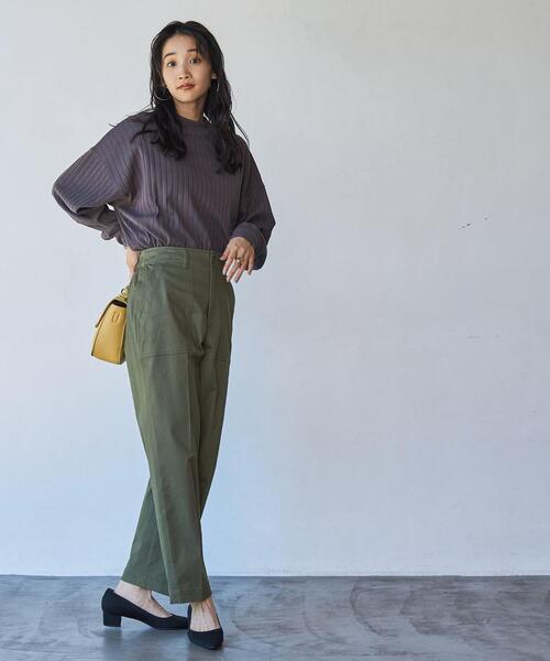 coen（コーエン）の「バックサテンベイカーパンツ（カーゴパンツ・レディース・オリーブ/ブラック・S/M/L）」の18枚目の写真