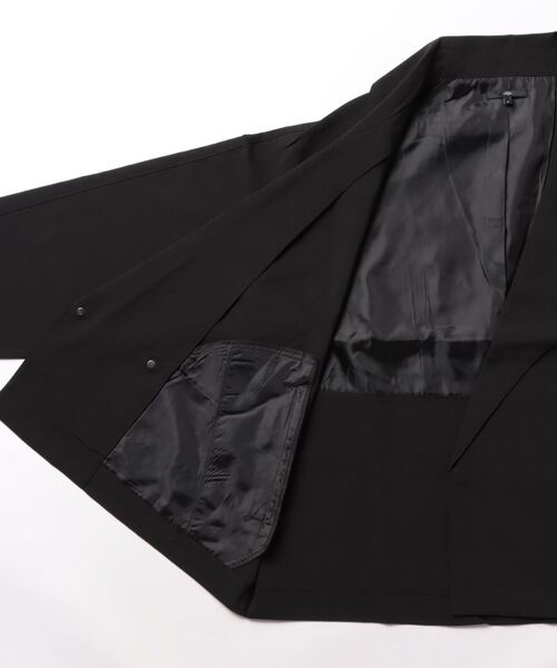 semantic design（セマンティックデザイン）の「セマンティックデザイン ビッグラぺル ルーズ ダブルジャケット（テーラードジャケット・メンズ・ブラック/ベージュ・LARGE/X-LARGE/MEDIUM）」の4枚目の写真