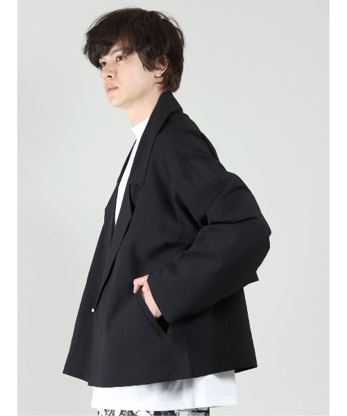 semantic design（セマンティックデザイン）の「セマンティックデザイン ビッグラぺル ルーズ ダブルジャケット（テーラードジャケット・メンズ・ブラック/ベージュ・LARGE/X-LARGE/MEDIUM）」の9枚目の写真