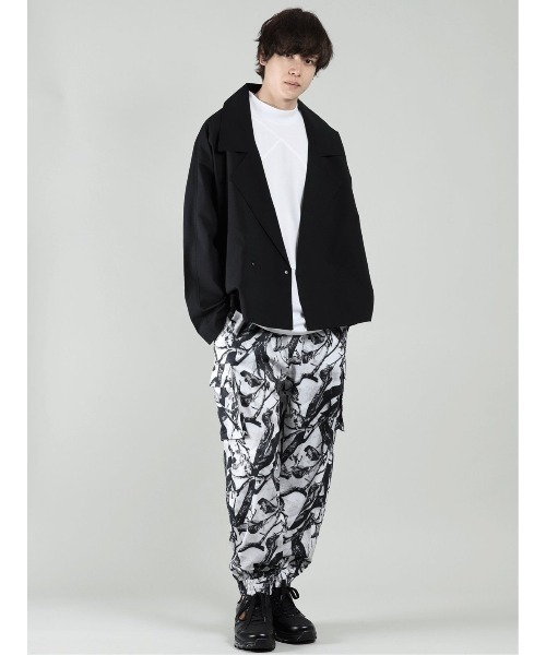 semantic design（セマンティックデザイン）の「セマンティックデザイン ビッグラぺル ルーズ ダブルジャケット（テーラードジャケット・メンズ・ブラック/ベージュ・LARGE/X-LARGE/MEDIUM）」の10枚目の写真