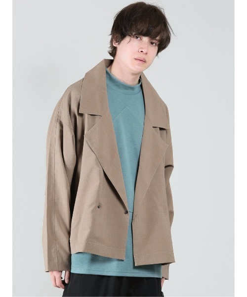 semantic design（セマンティックデザイン）の「セマンティックデザイン ビッグラぺル ルーズ ダブルジャケット（テーラードジャケット・メンズ・ブラック/ベージュ・LARGE/X-LARGE/MEDIUM）」の13枚目の写真