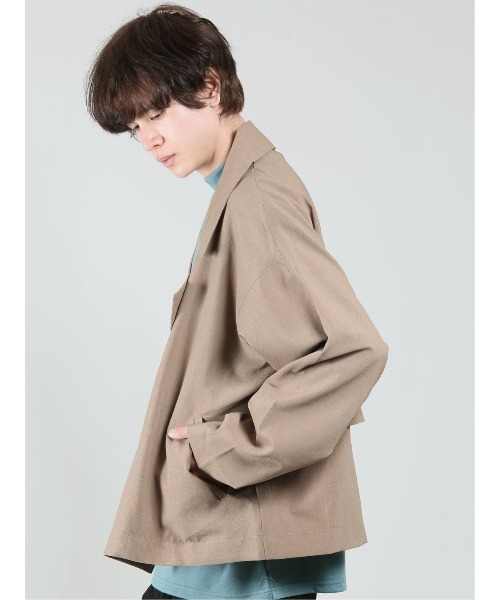 semantic design（セマンティックデザイン）の「セマンティックデザイン ビッグラぺル ルーズ ダブルジャケット（テーラードジャケット・メンズ・ブラック/ベージュ・LARGE/X-LARGE/MEDIUM）」の14枚目の写真