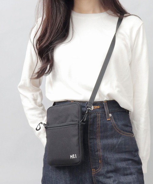 MEI（メイ）の「軽量 ポリエステル 縦型 ミニショルダー（ショルダーバッグ・メンズ・ブラック・FREE）」の8枚目の写真