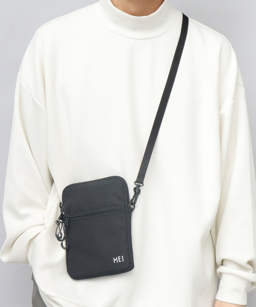 MEI（メイ）の「軽量 ポリエステル 縦型 ミニショルダー（ショルダーバッグ・メンズ・ブラック・FREE）」の9枚目の写真