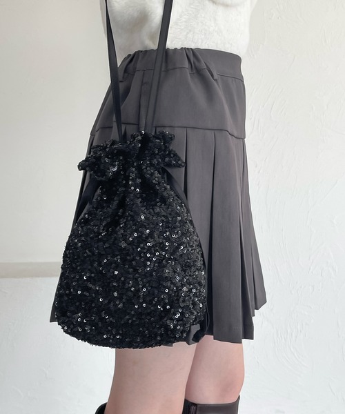 shrita（シュリータ）の「【shrita】スパンコールショルダーバッグ（ショルダーバッグ・キッズ・ブラック・FREE）」の5枚目の写真