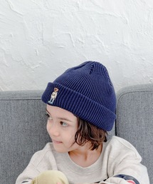 BAYFLOW | クマ刺繍ニット帽（KIDS）(ニットキャップ/ビーニー)