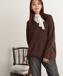 N.（N. Natural Beauty Basic） | ◆Ｖネック畦ニット(ニット/セーター)