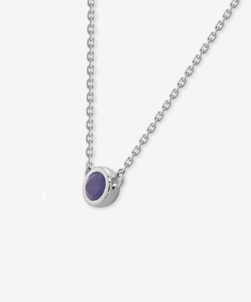 ESTELLE（エステール）の「9月誕生石 シルバー サファイア ネックレス ESTELLE/エステール WEB限定（ネックレス・レディース・ホワイト・40cm）」の3枚目の写真